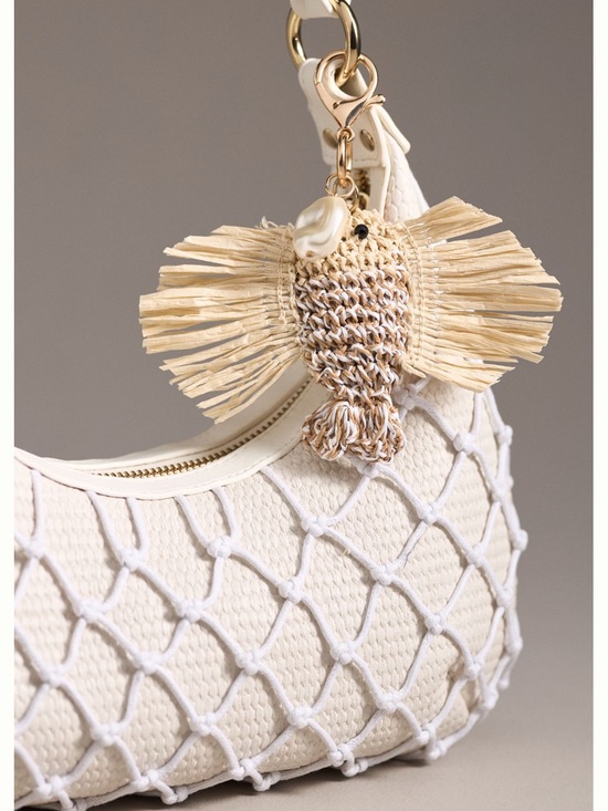 Anthropologie Accessories - NEW ANTHROPOLOGIE Under the Sea Raffia Bag Charm - Clown Fish